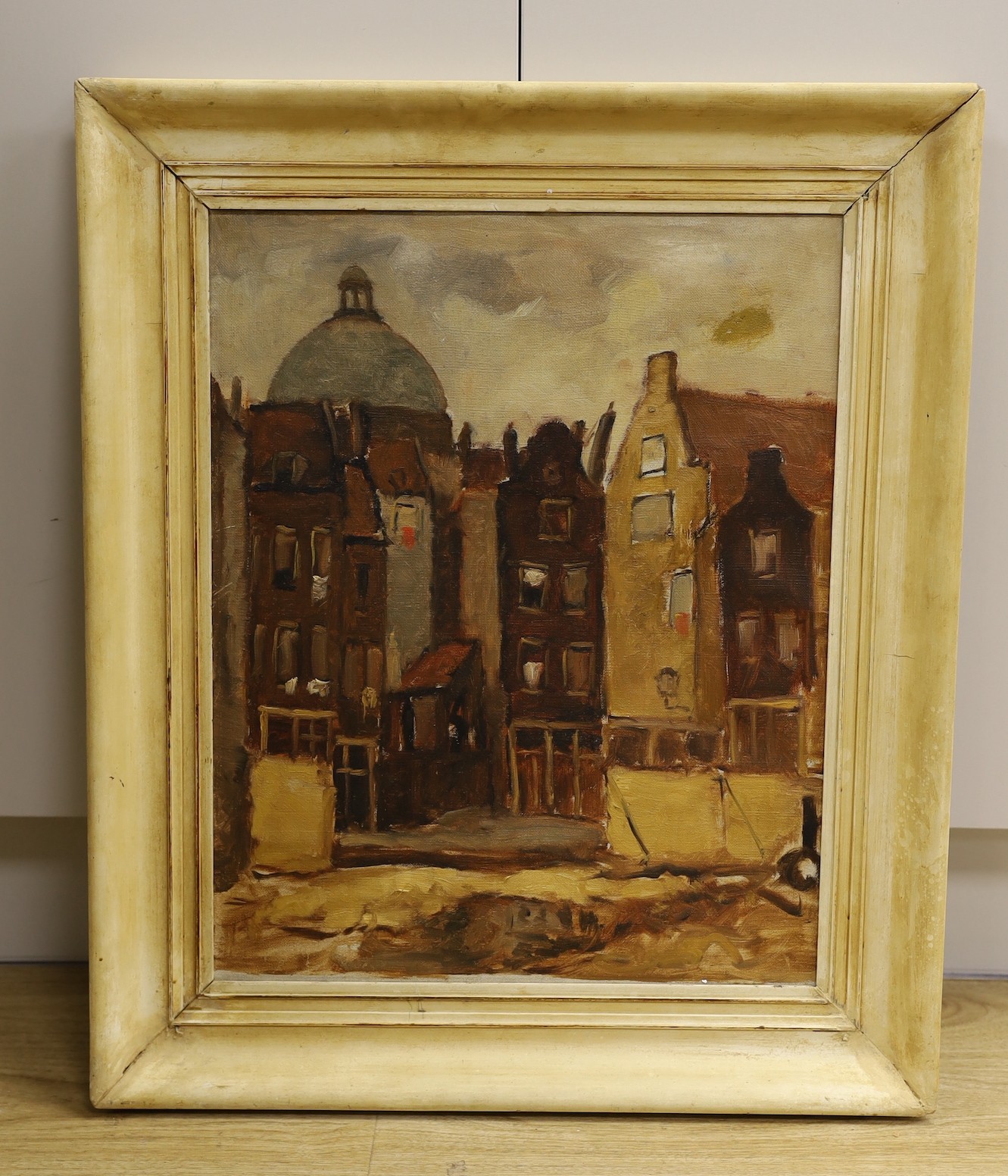 Marie Henry Mackenzie (Dutch 1878-1961), oil on canvas, 'Amstelstraat', inscribed verso, 49 x 39cm